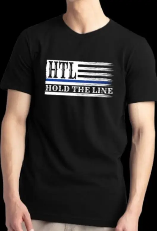 HTL - Thin Blue Line T-shirt Vertical
